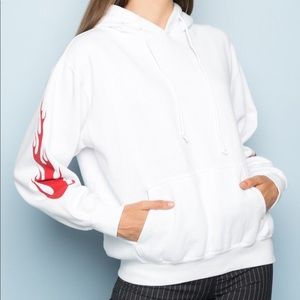 Brandy Melville flames hoodie